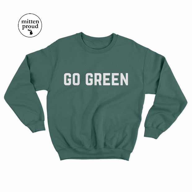 Michigan Go Green - Unisex Crewneck Sweatshirt