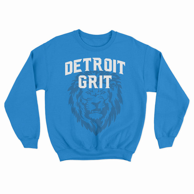 TheBlueSpruceDecorCo Detroit Lions Crewneck, Michigan Apparel, Detroit Grit