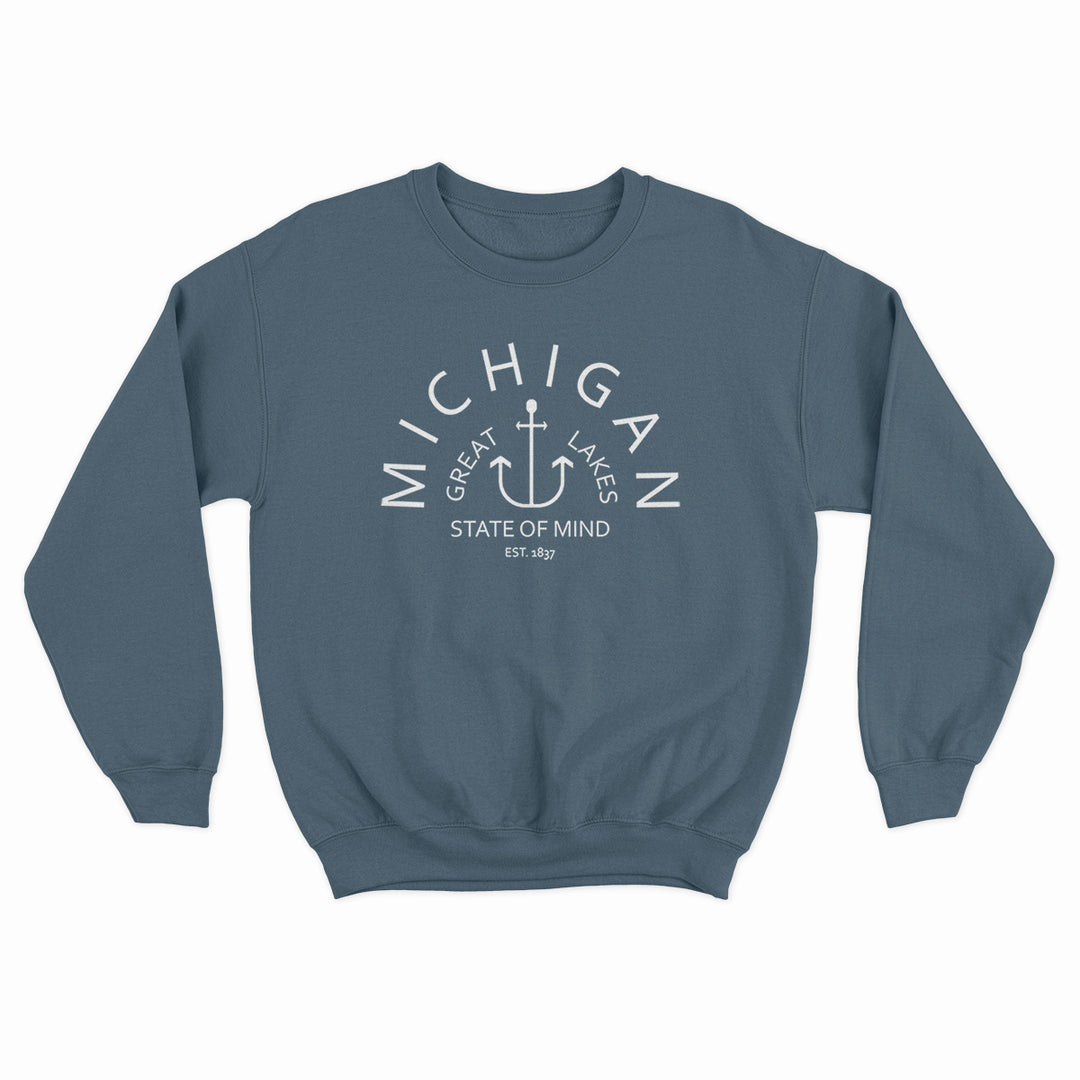 ステイトオブマインド　STATE OF MIND crew neck PO State of Mind - Unisex Crewneck Sweatshirt – Live Love Michigan